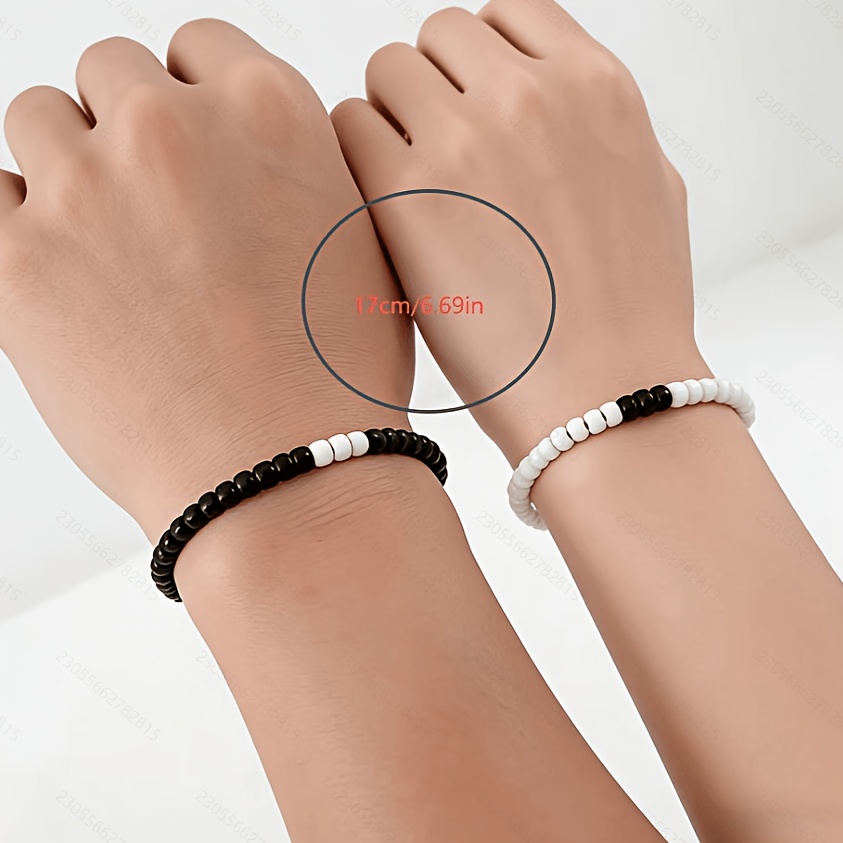 Couple's Rice Bead Bracelet, Everyday Versatile